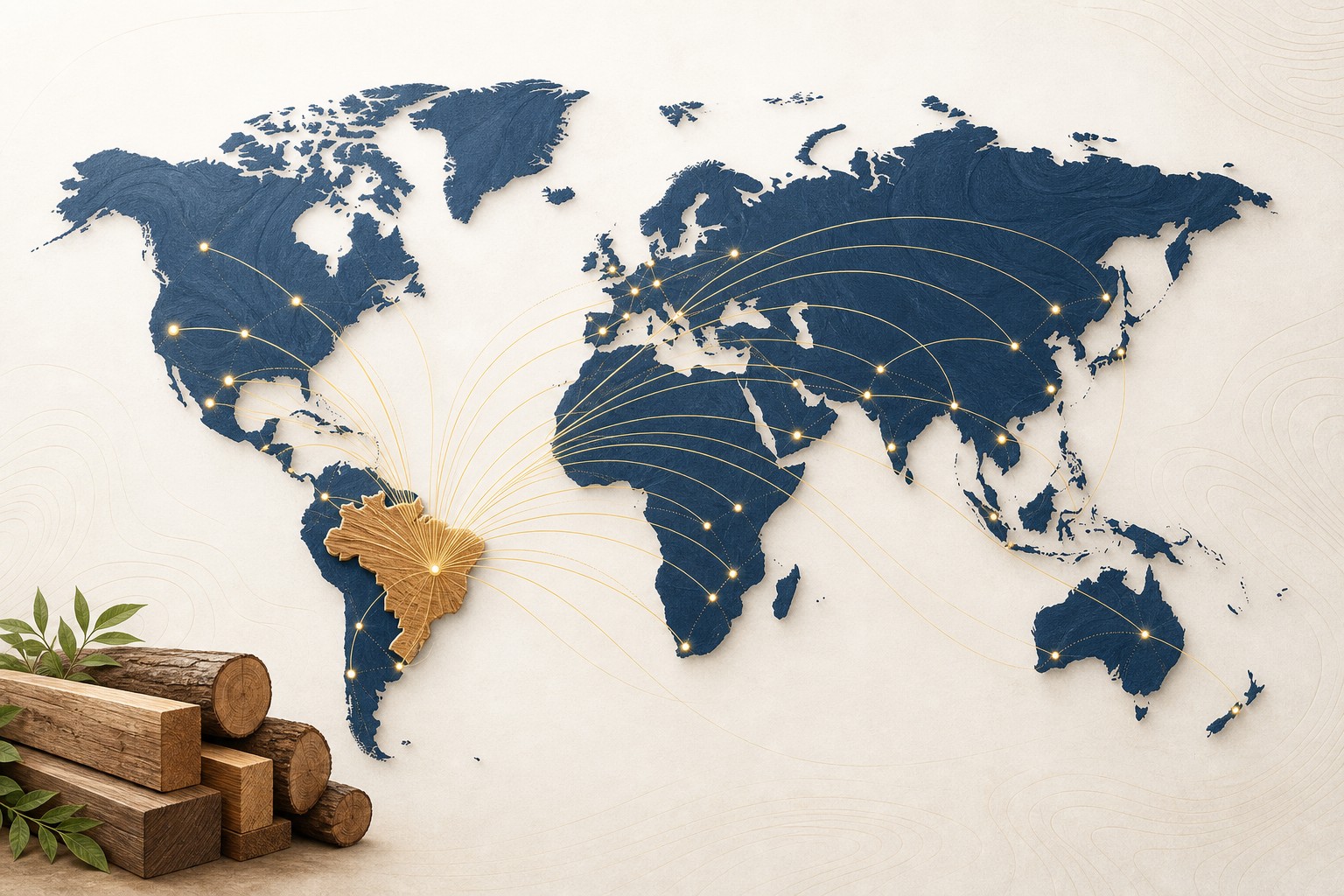 Mapa global de exportação